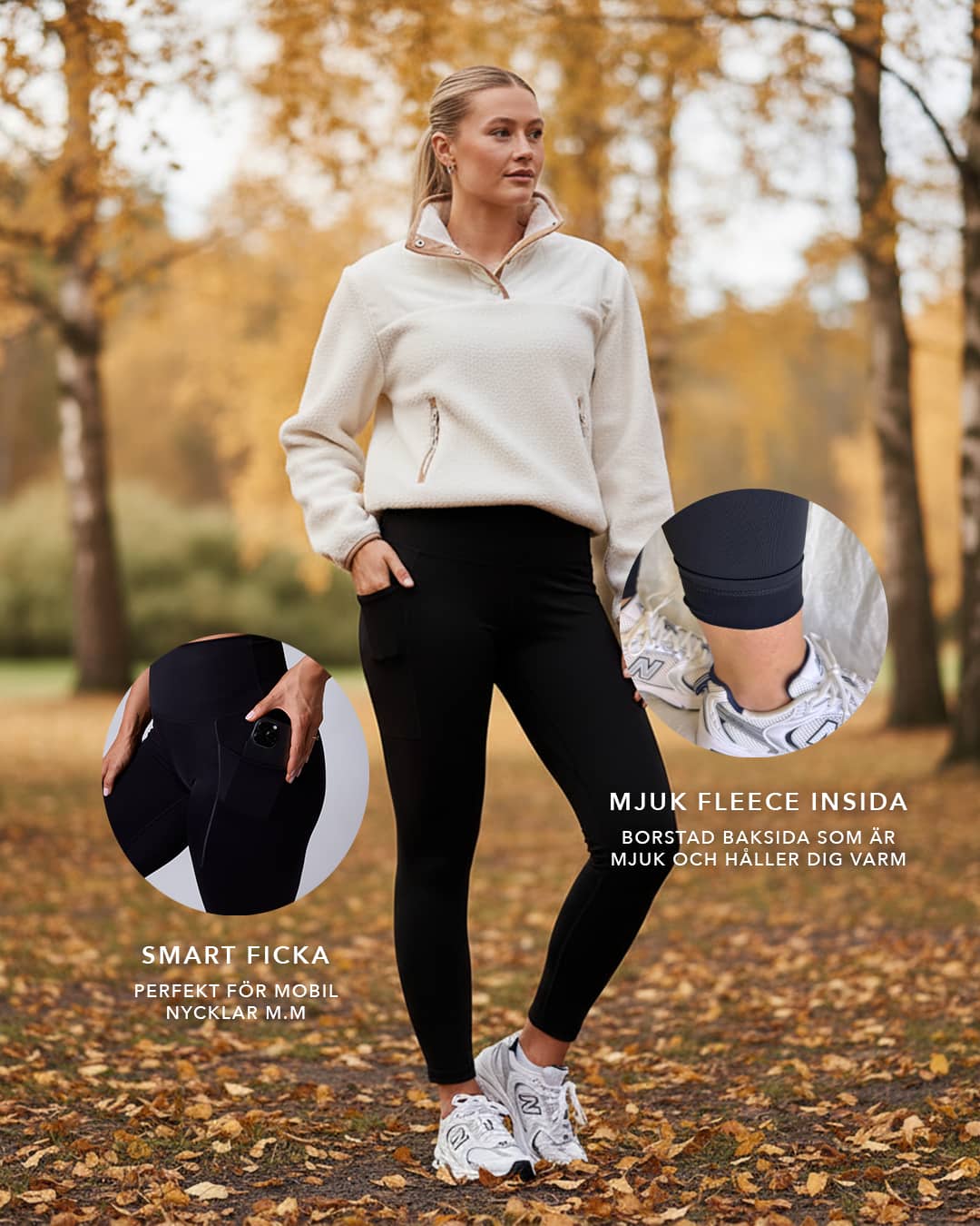 Warm Pocket Tights Tall Black