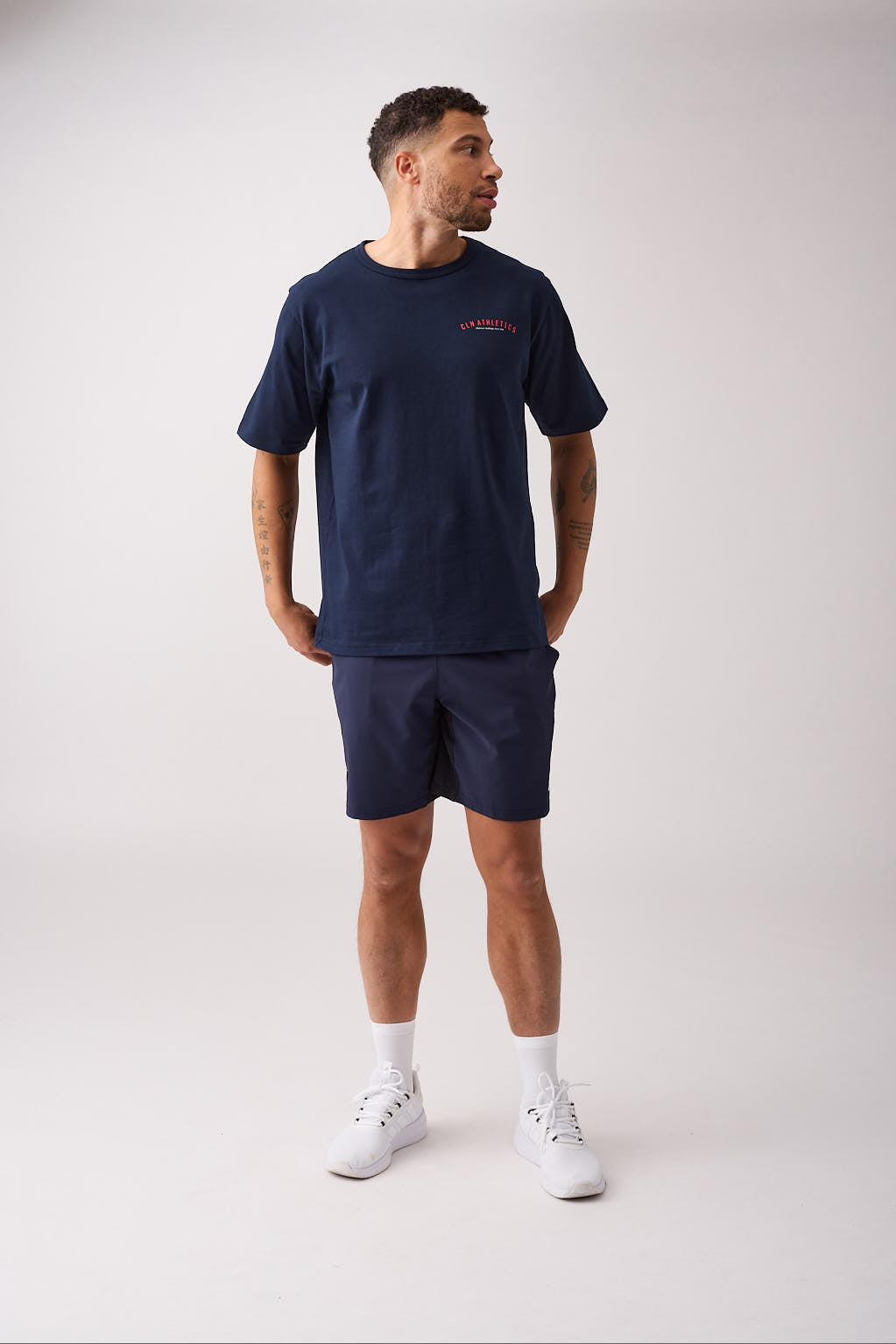 Core relaxed t-shirt back print men Navy