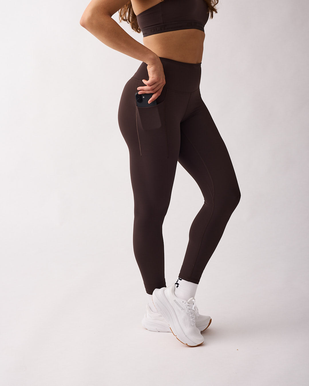Fuse pocket tights 7/8 Coffee