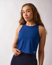 Lunar cropped tank Estate blue