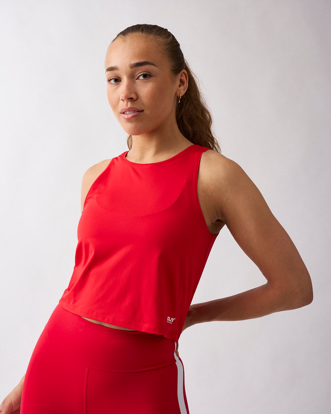 Lunar Cropped Tank Red
