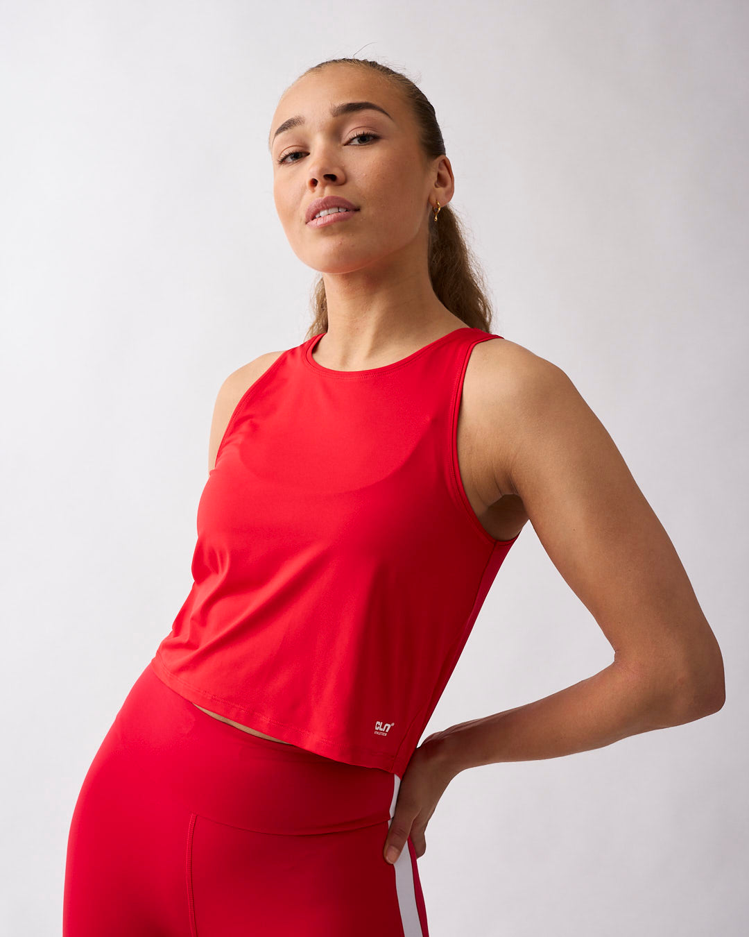 Lunar Cropped Tank Red