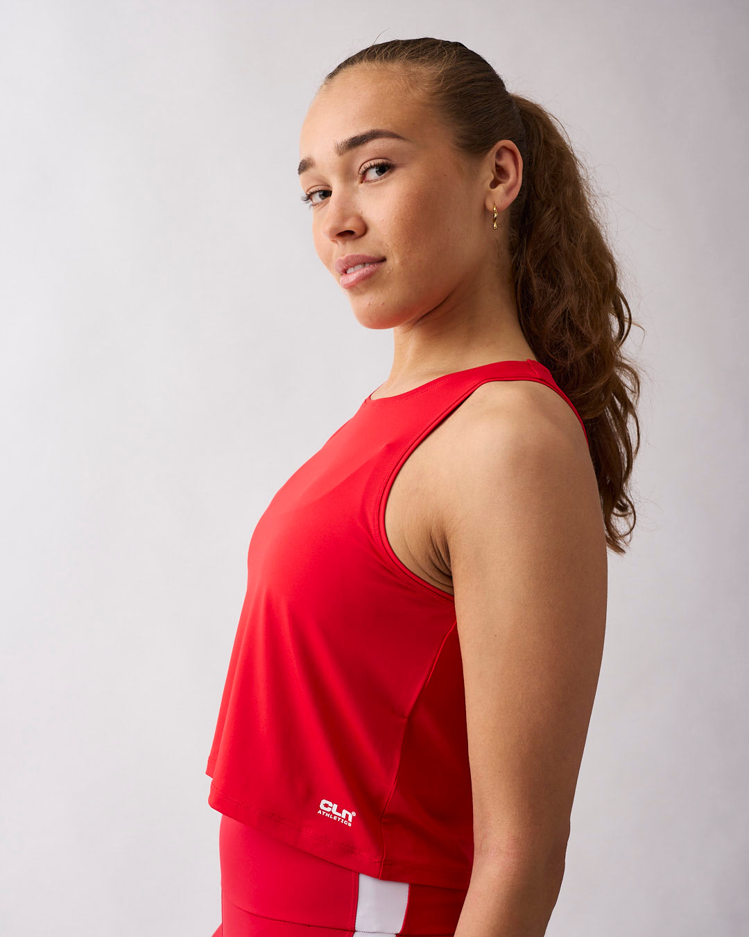 Lunar Cropped Tank Red