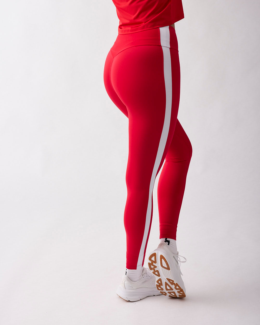 Fuse striped tights Red