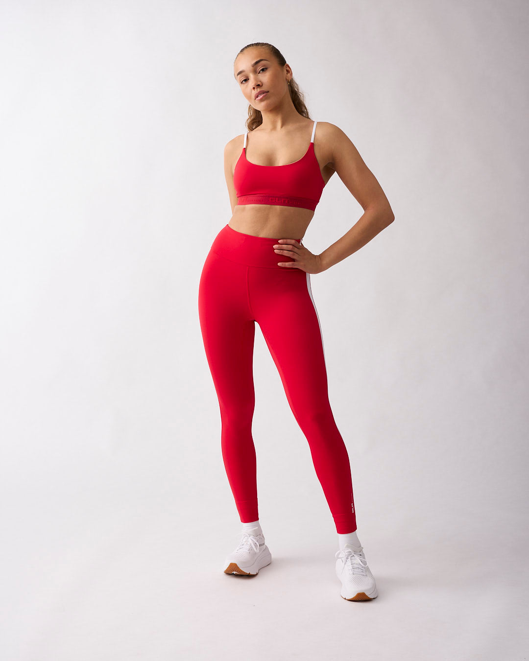 Fuse striped tights Red
