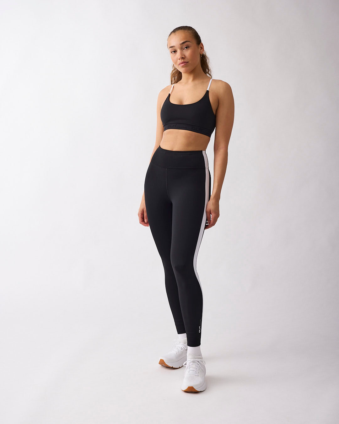 Fuse striped tights Black
