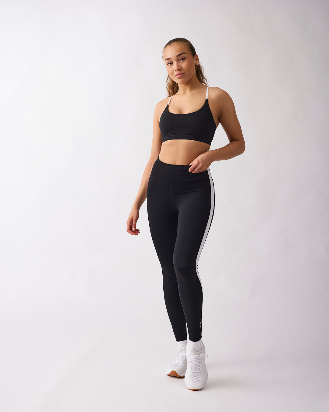 Fuse striped tights Black