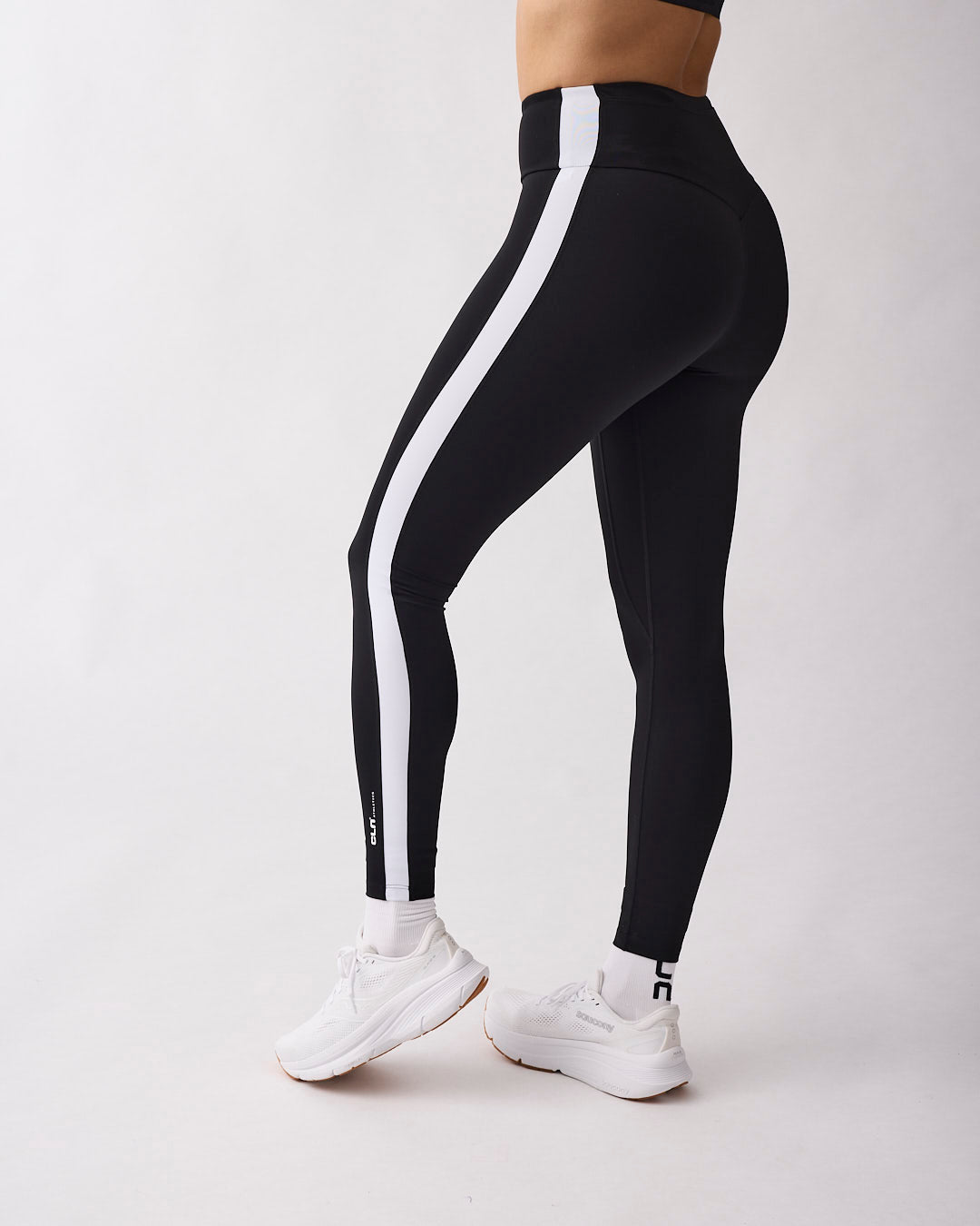 Fuse striped tights Black