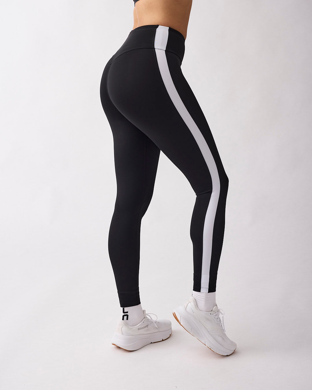 Fuse striped tights Black