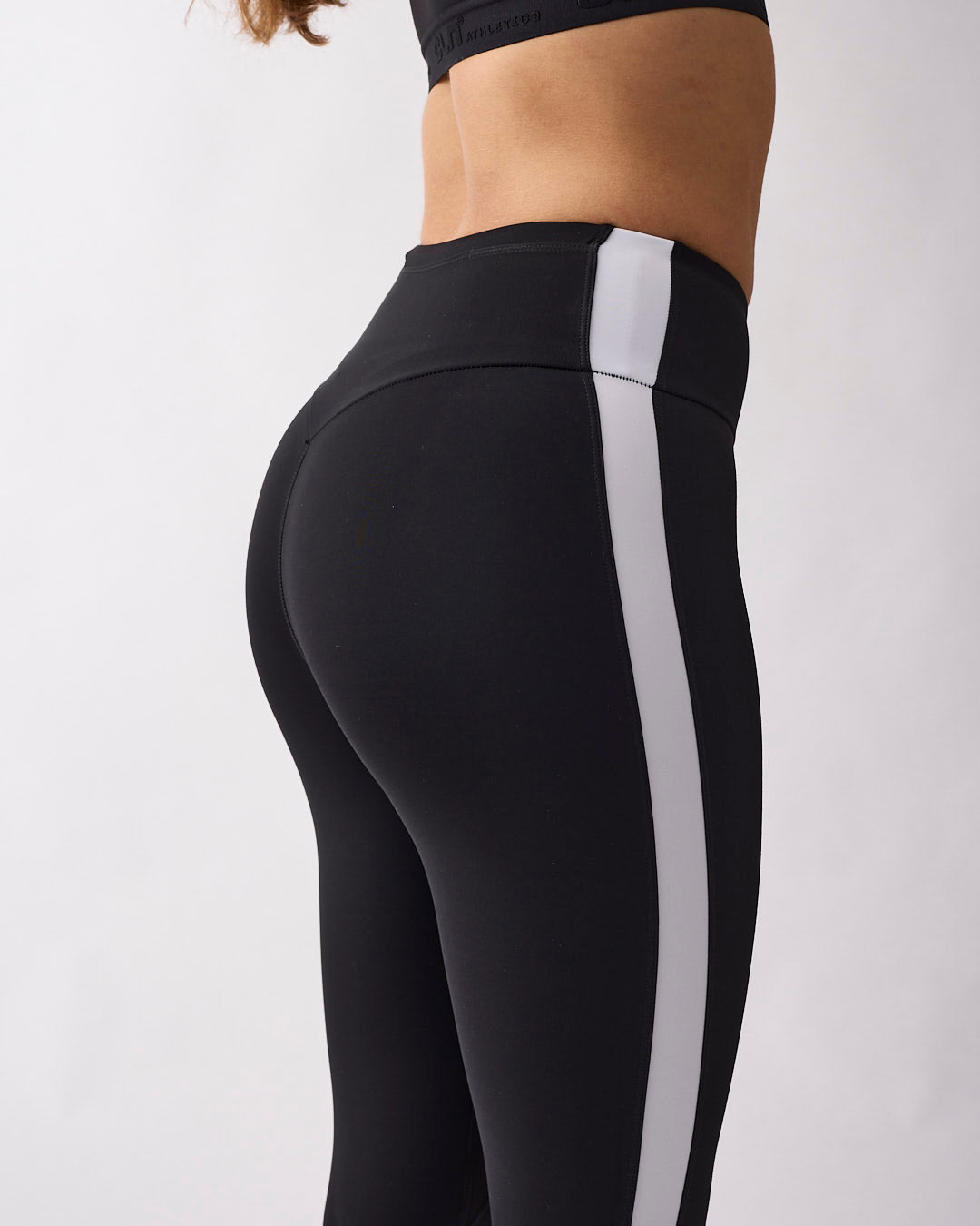 Fuse striped tights Black