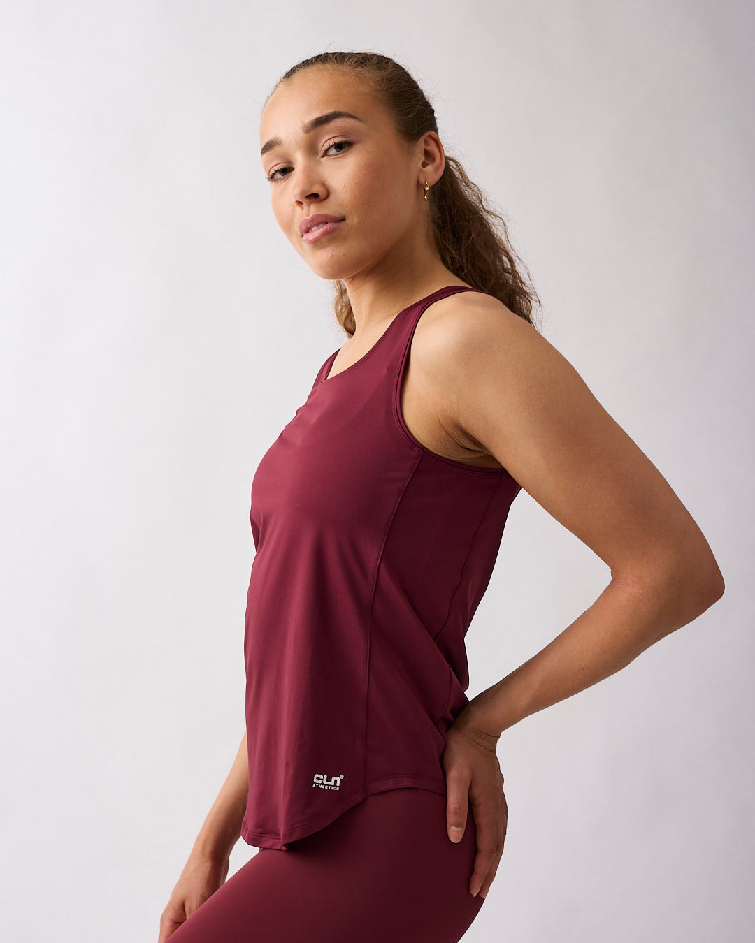 Leya tank Dark red