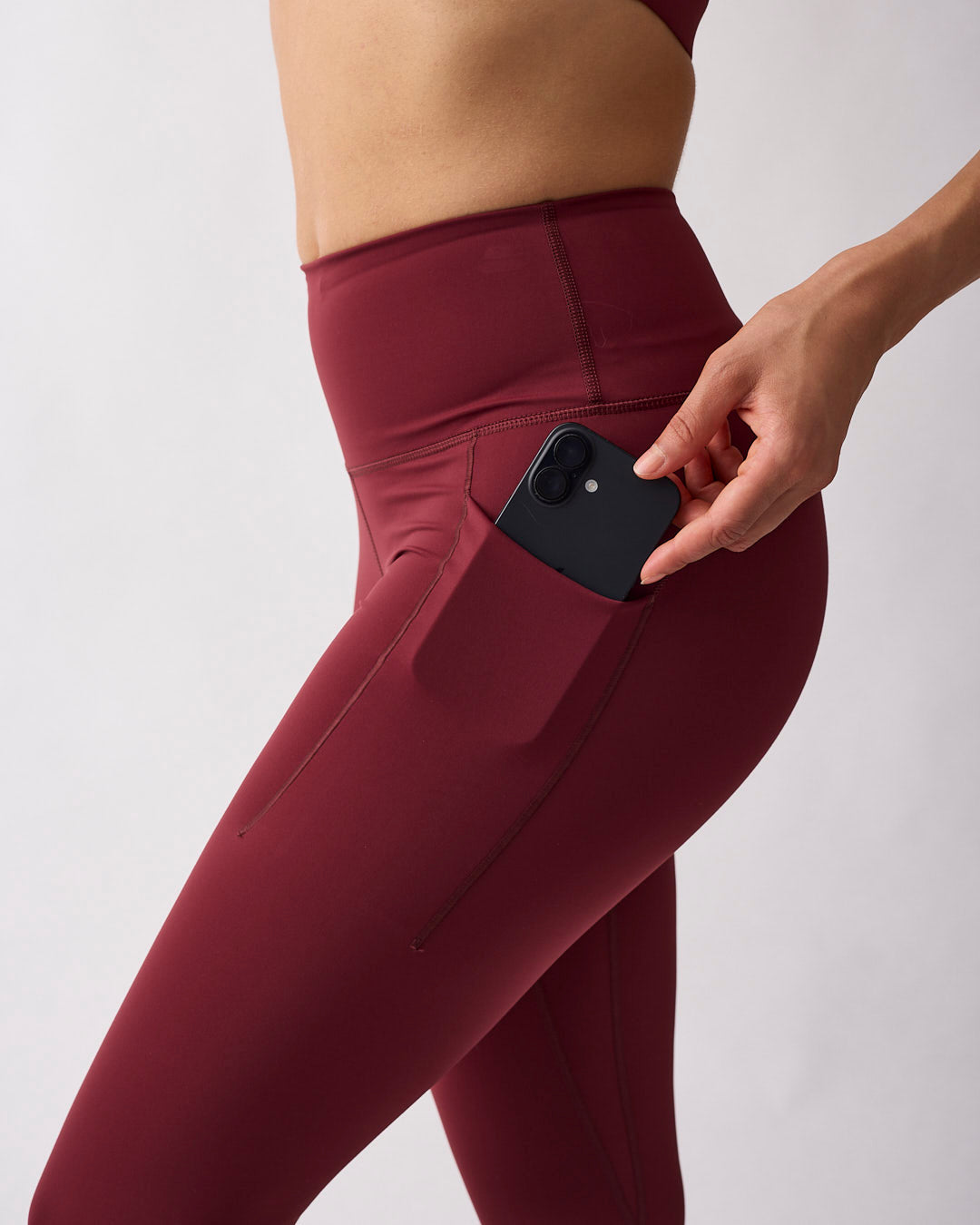Fuse pocket tights Tall Dark red