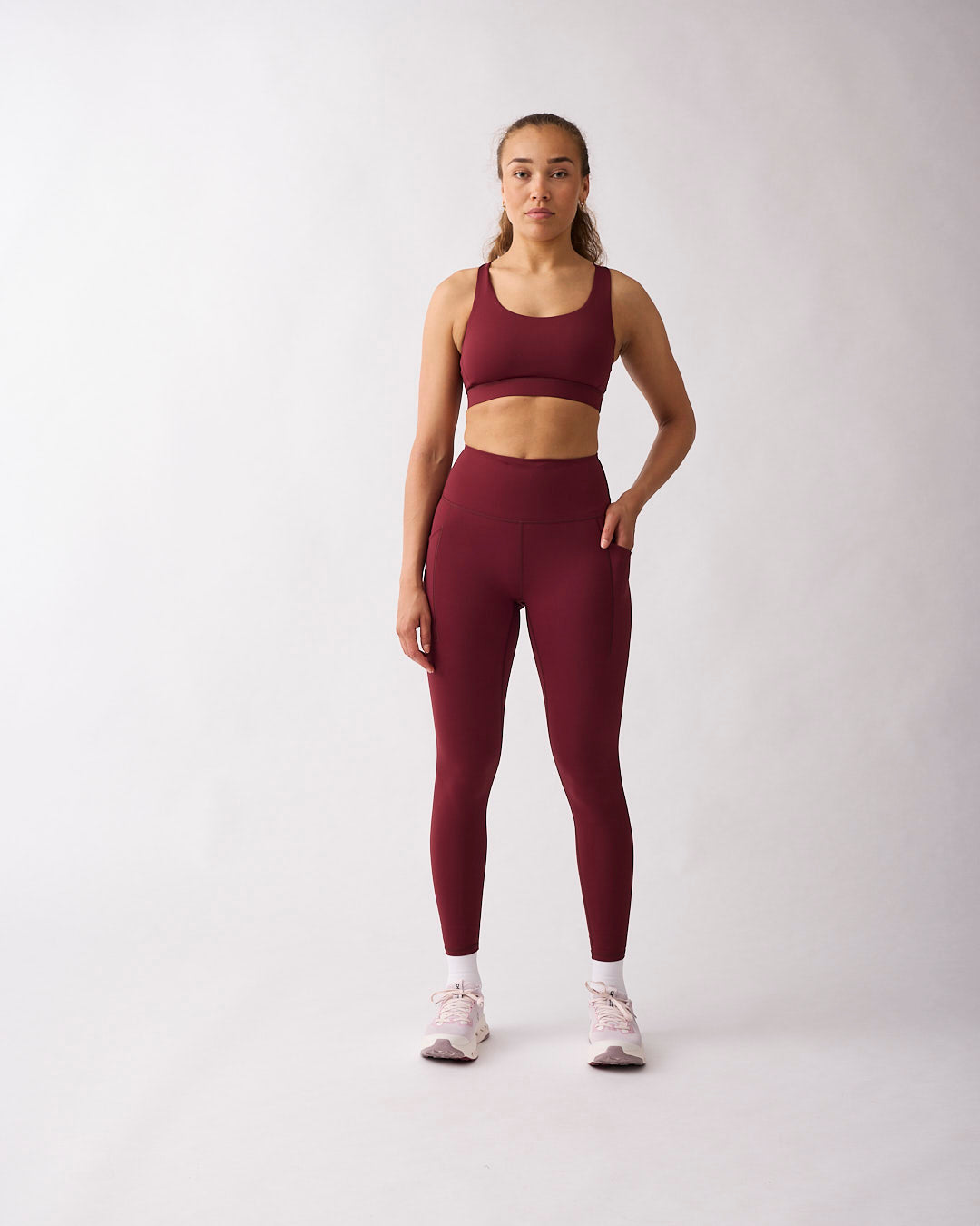 Fuse pocket tights Dark red