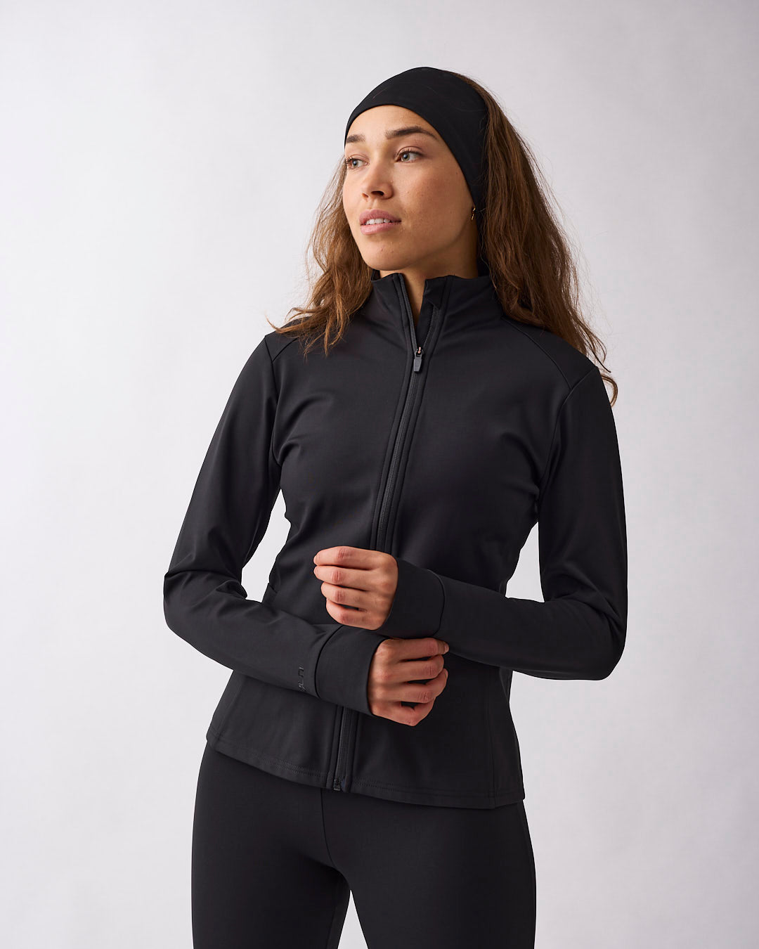 Warm zip jacket Black