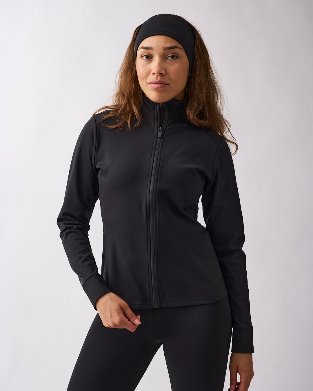 Warm zip jacket Black