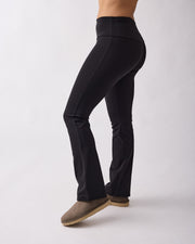 Warm flared tights Short Black
