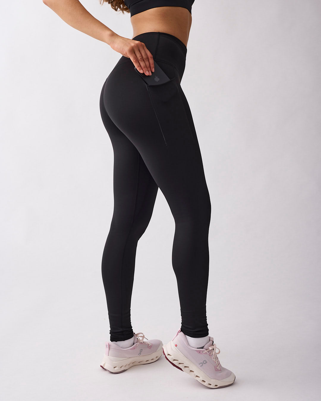 Warm pocket tights Black