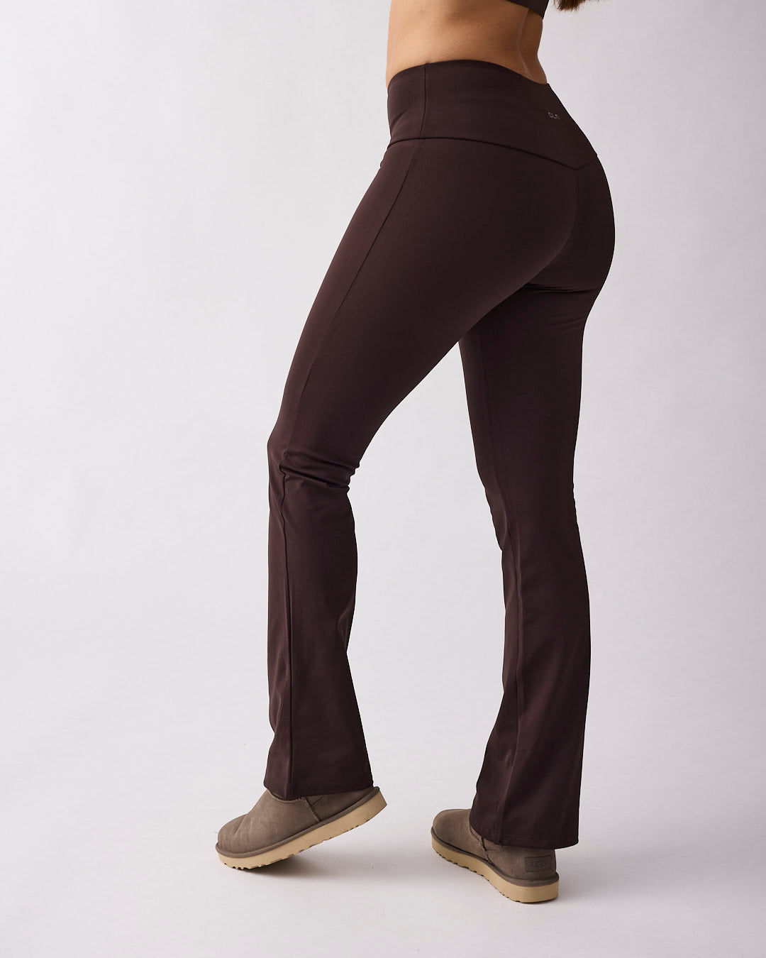 Warm flared tights Coffee