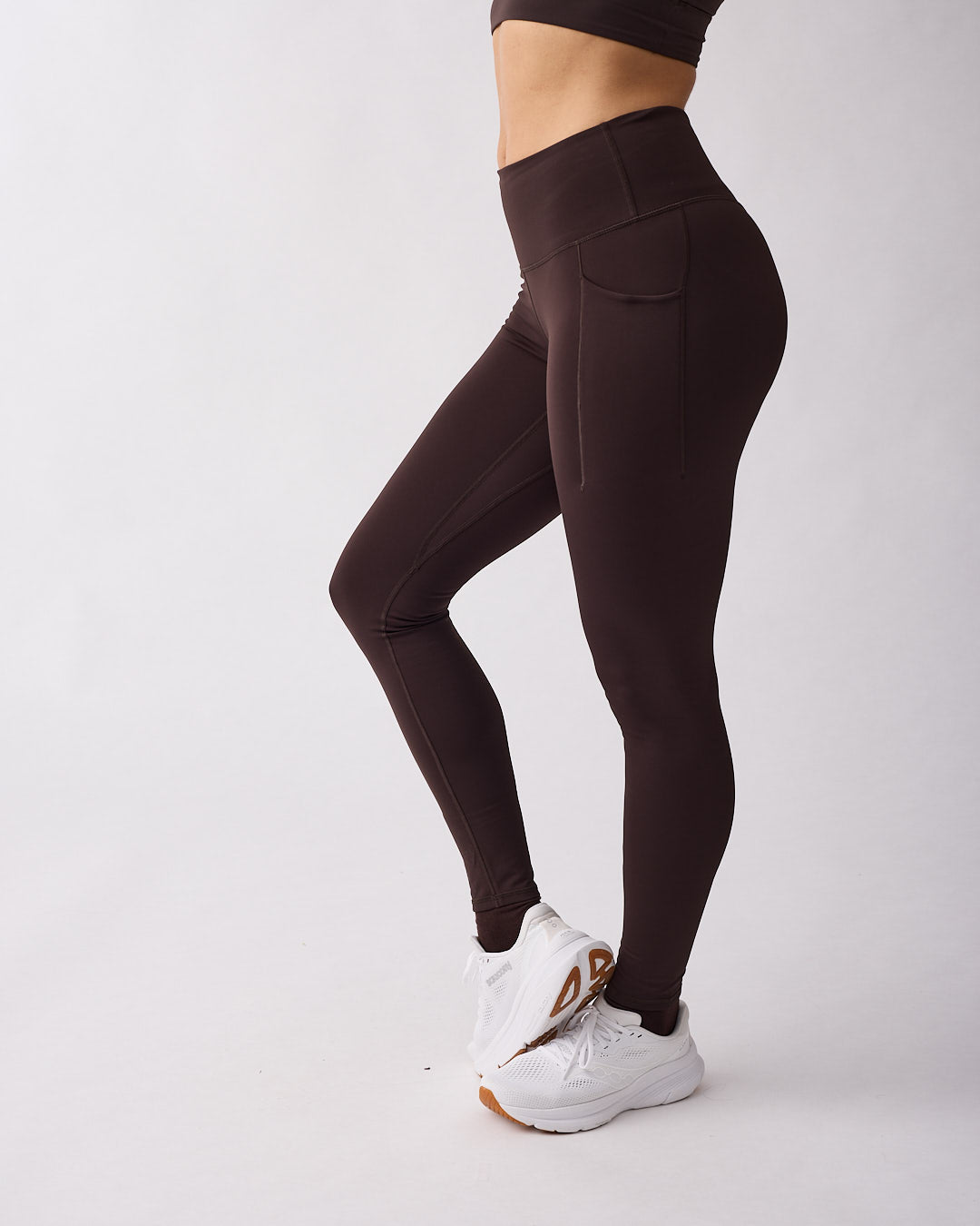 Warm pocket tights 7/8 Coffee