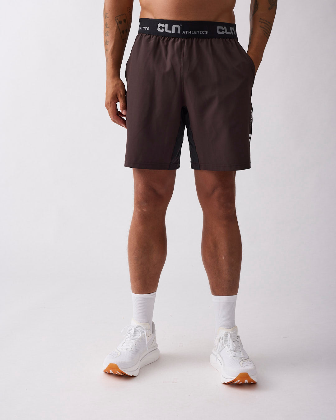 Dino stretch shorts Coffee