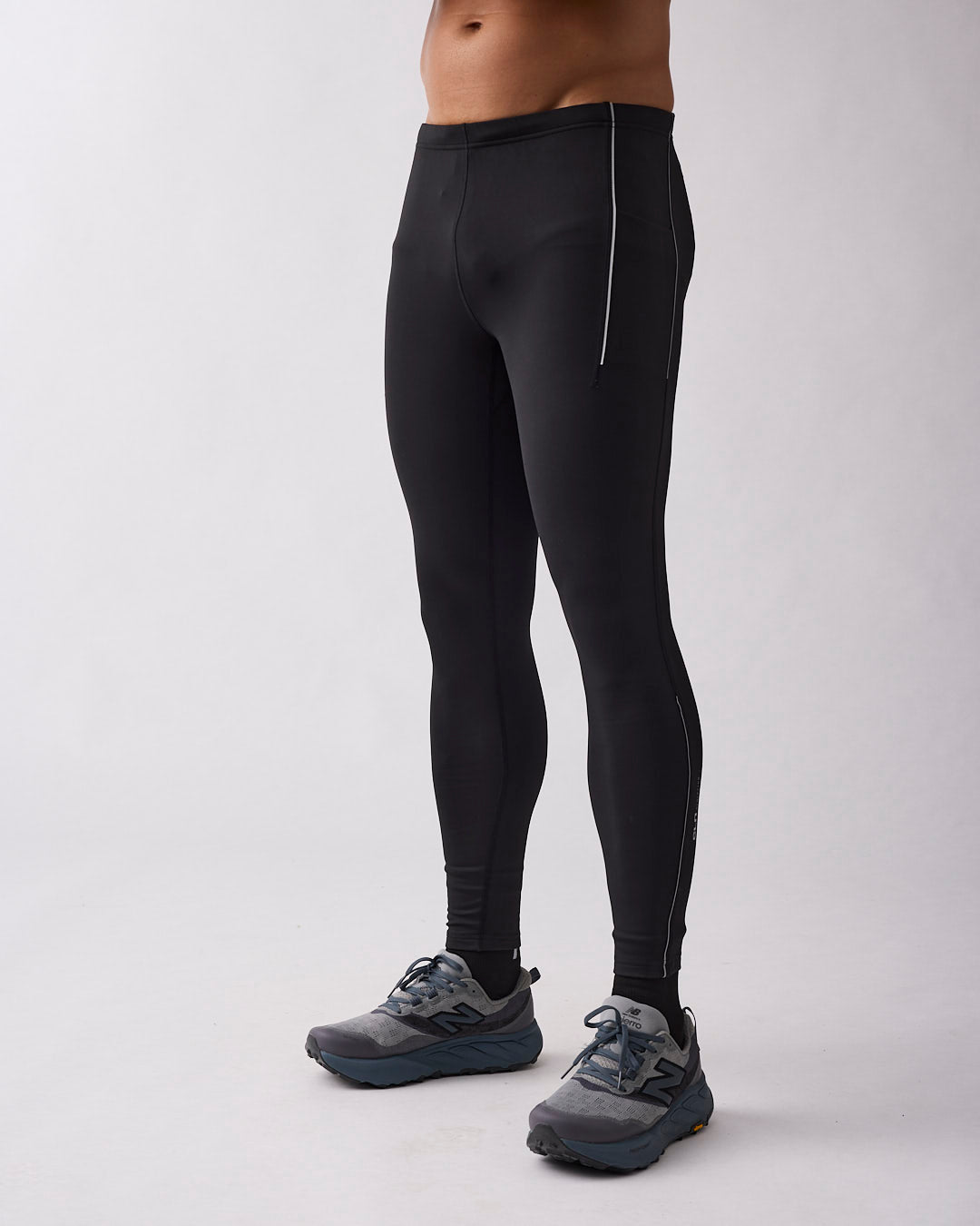 Warm reflective tights Men Black