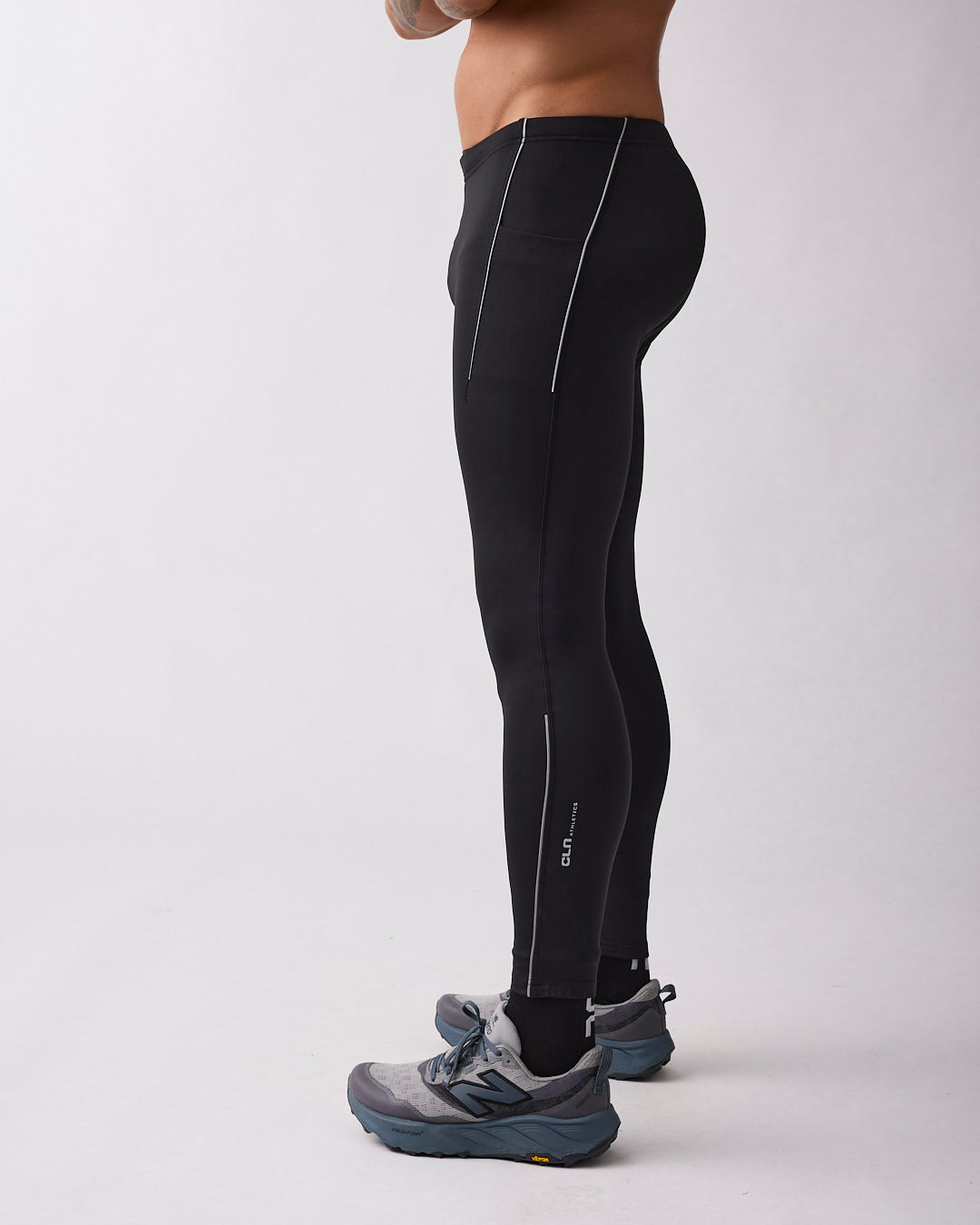 Warm reflective tights Men Black