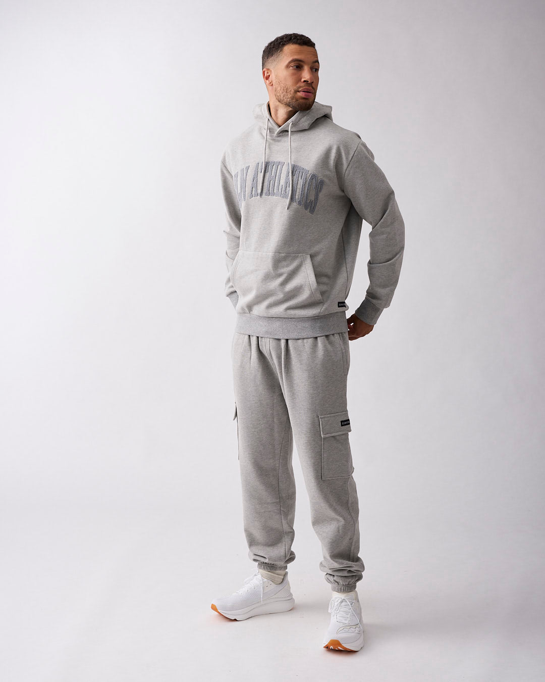 Edge cargo sweat pant Grey melange
