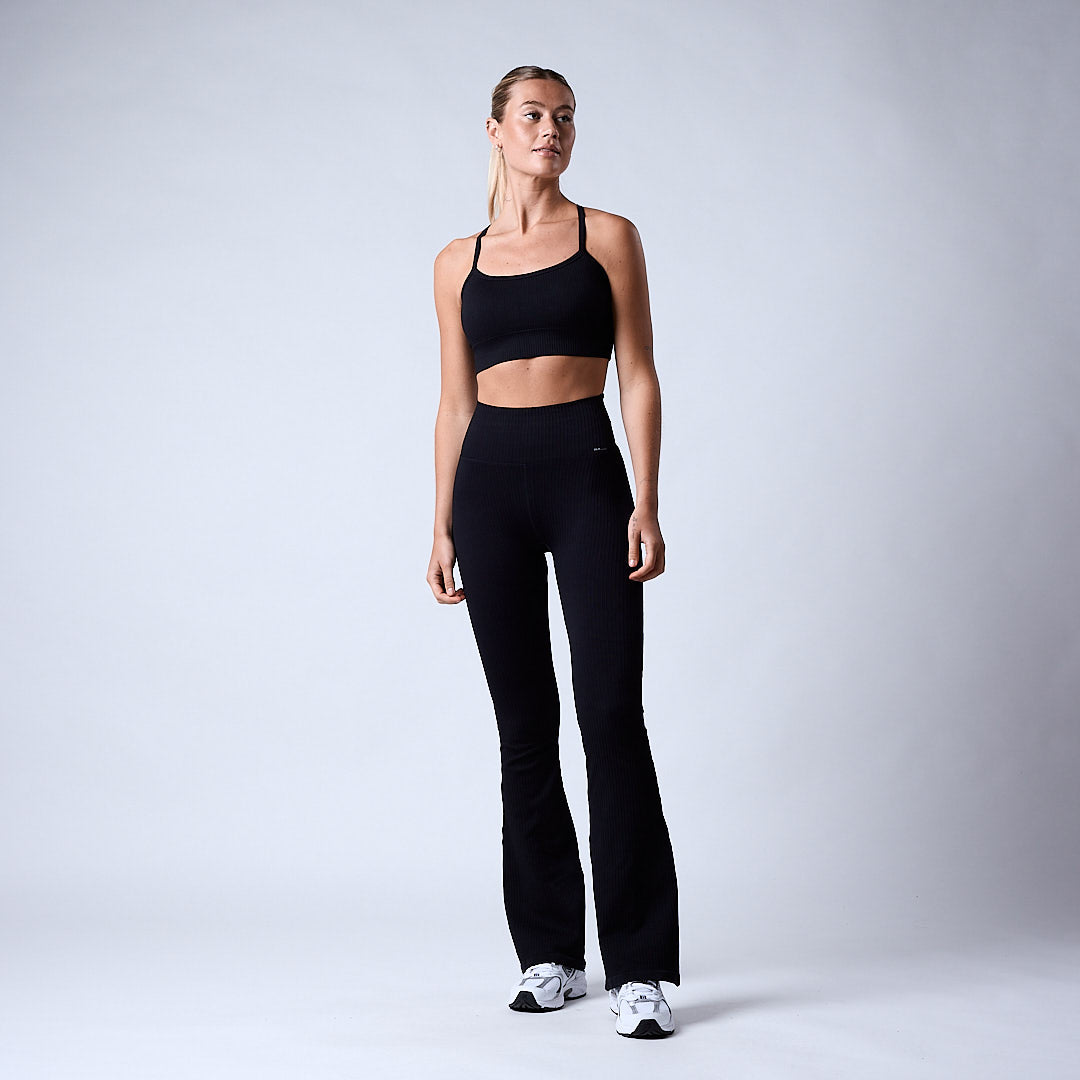 Magic ribbed sports bra Black