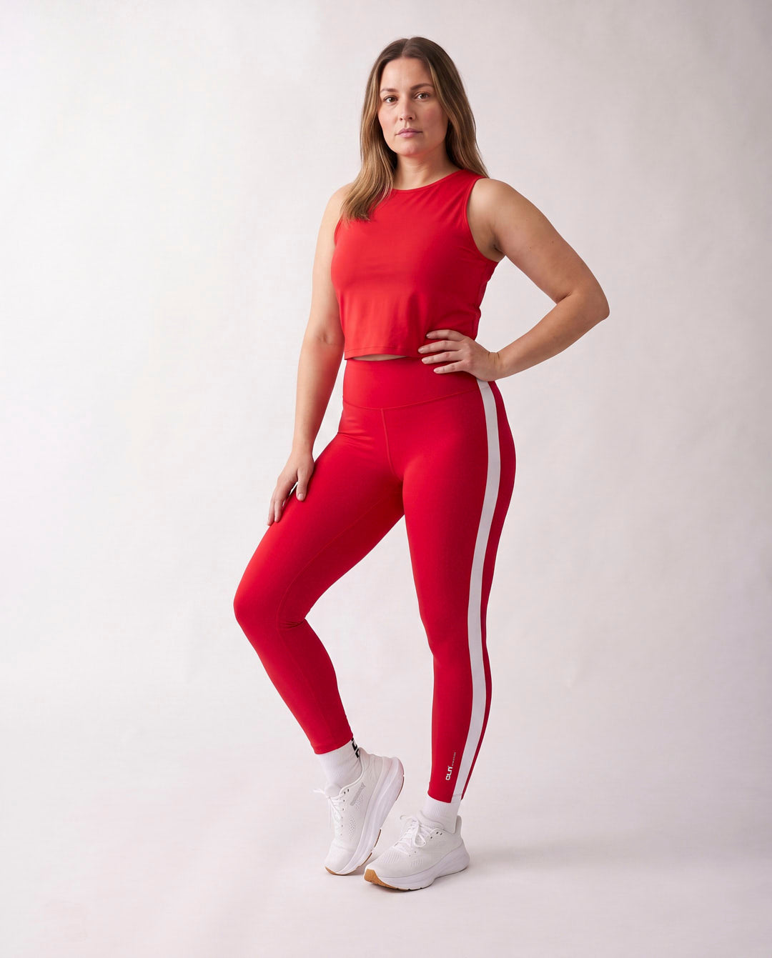 Fuse striped tights Red