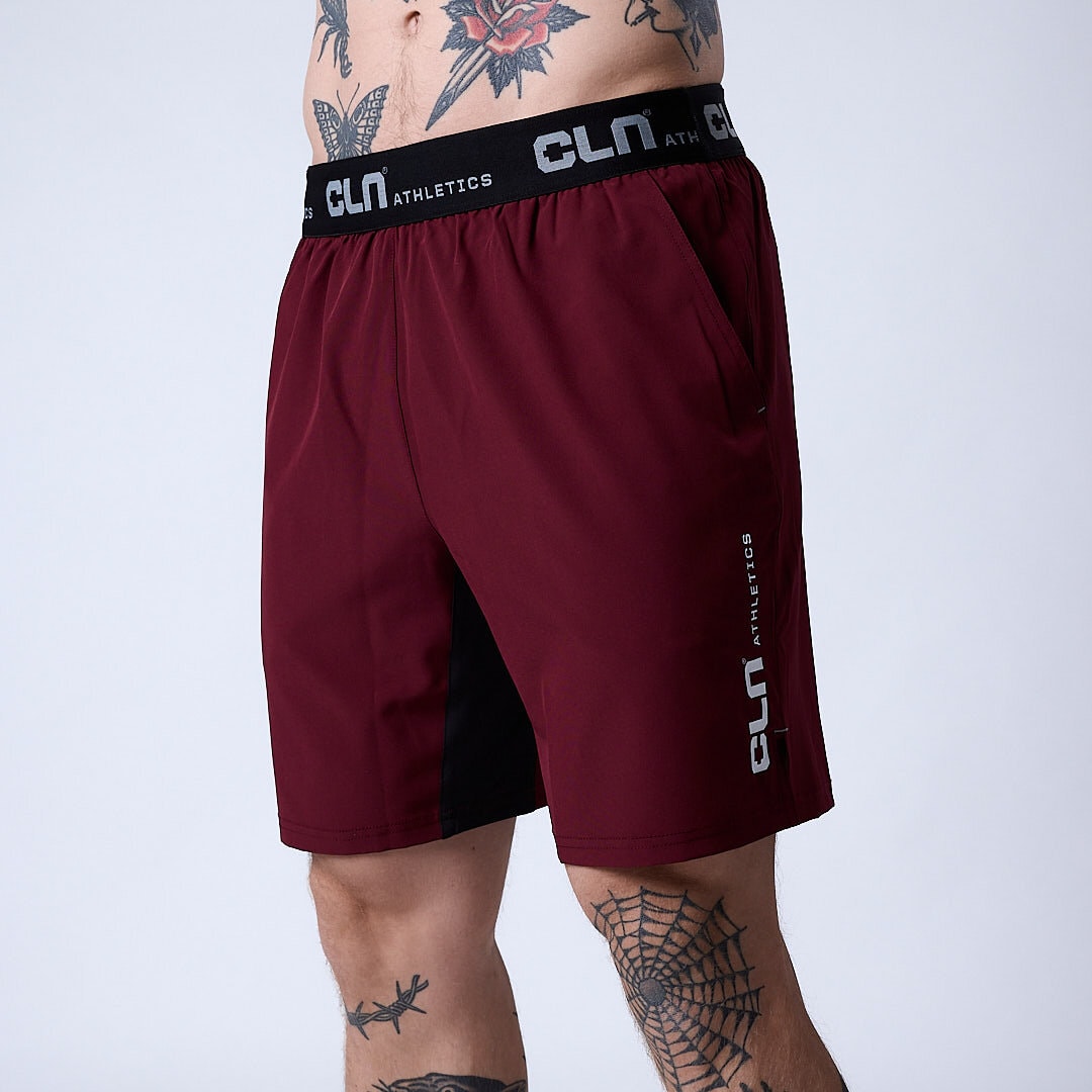 Dino stretch shorts Dark red