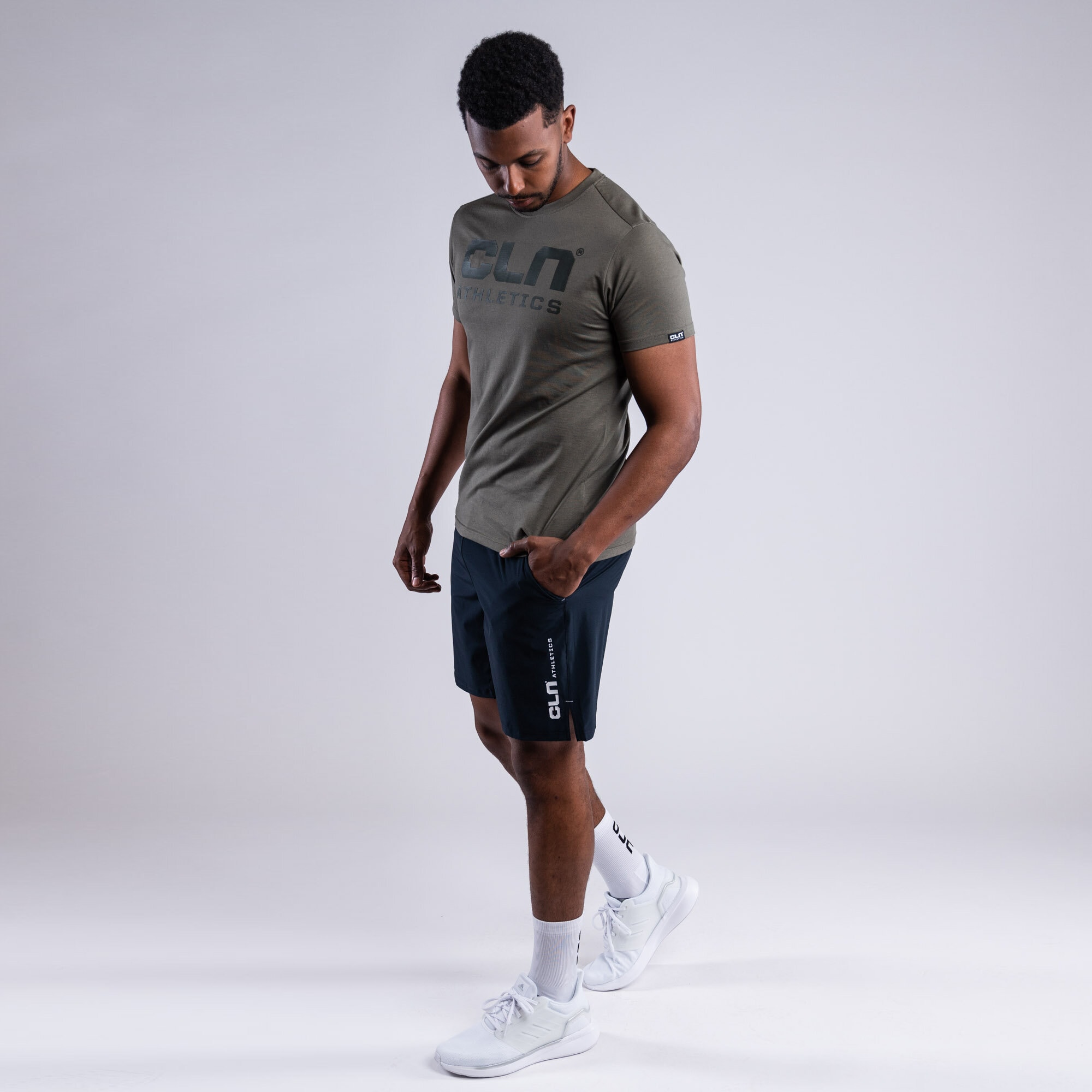 CLN Dino stretch shorts Midnight blue