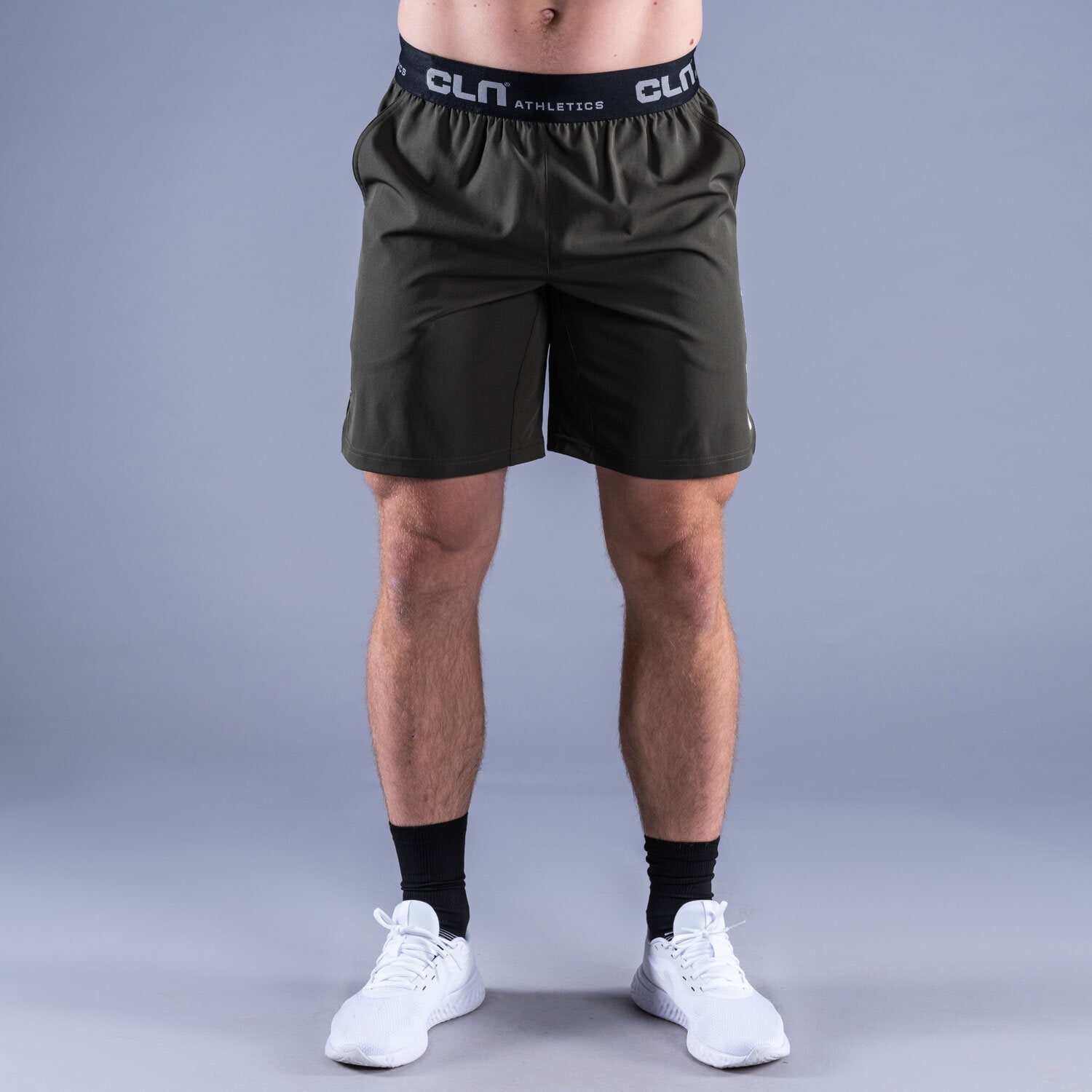 CLN Dino stretch shorts Forest green