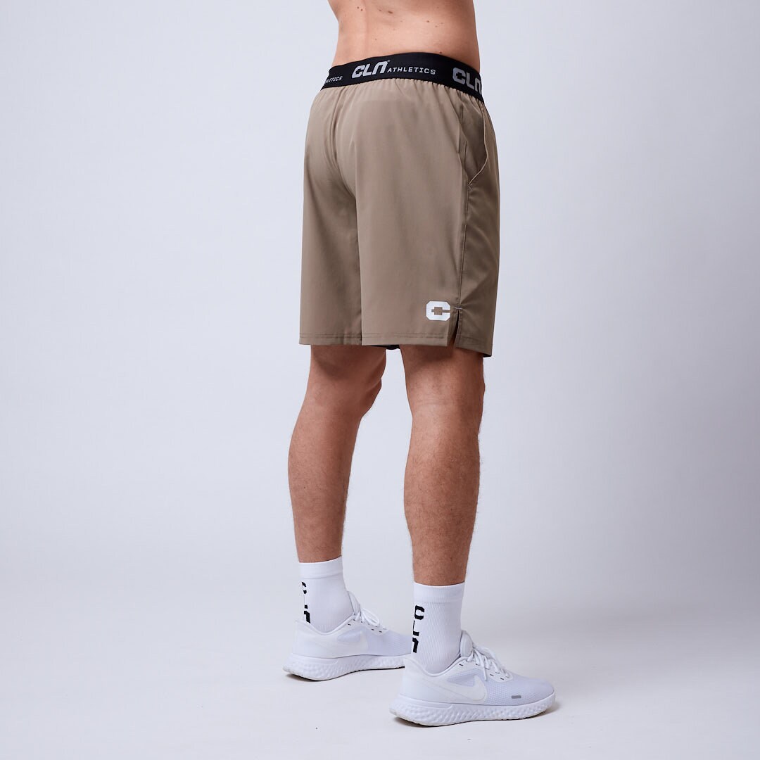 CLN Dino stretch shorts Dark khaki