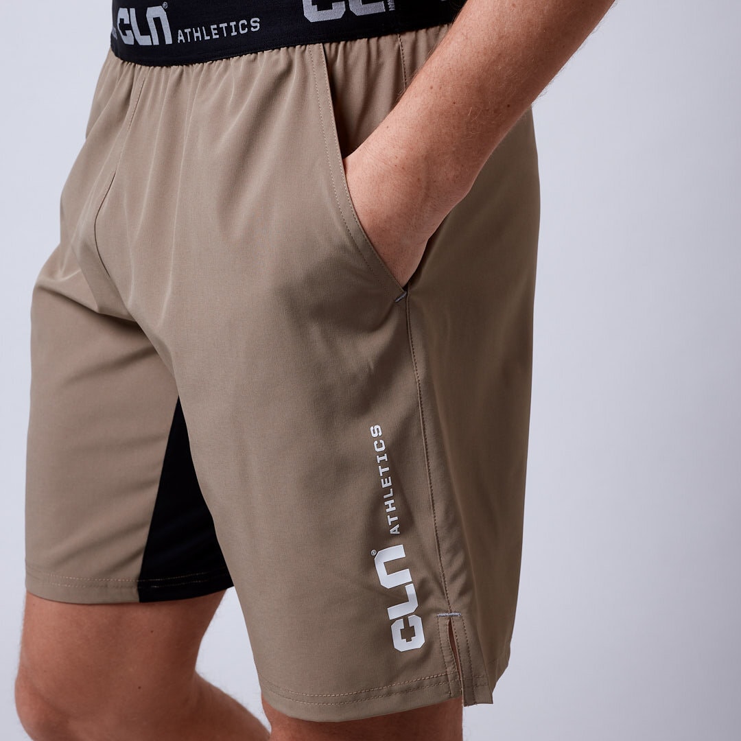 CLN Dino stretch shorts Dark khaki