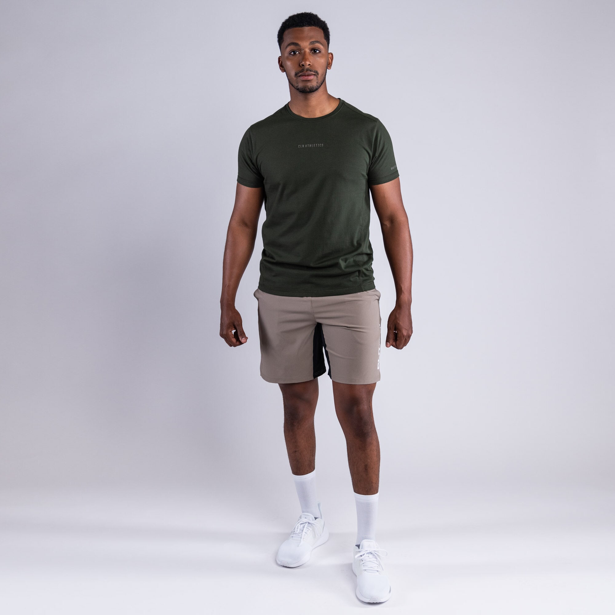 CLN Dino stretch shorts Dark khaki