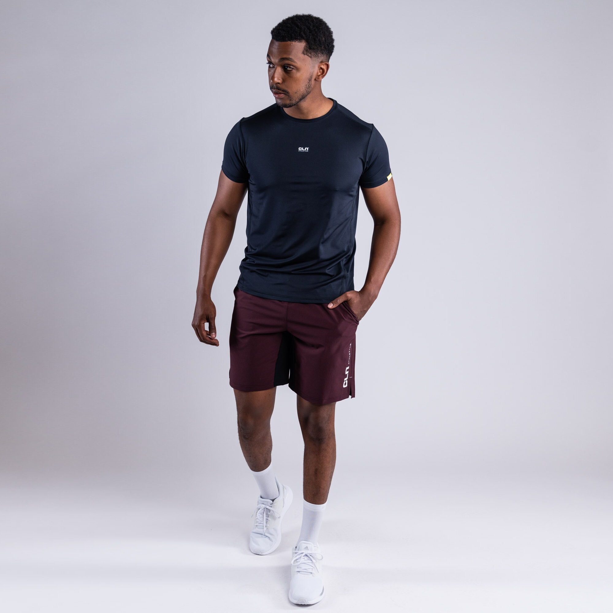 CLN Dino stretch shorts Dark wine