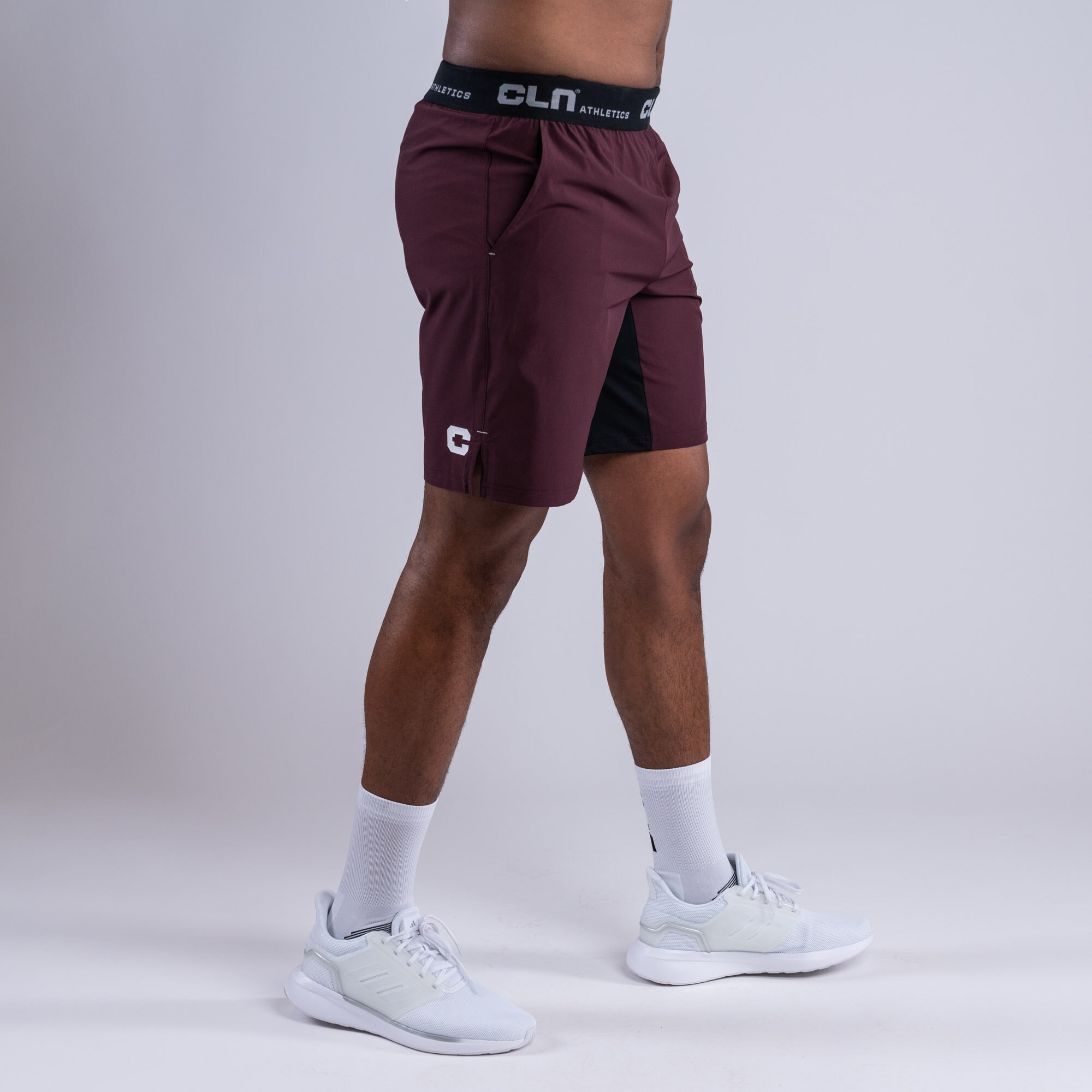 CLN Dino stretch shorts Dark wine