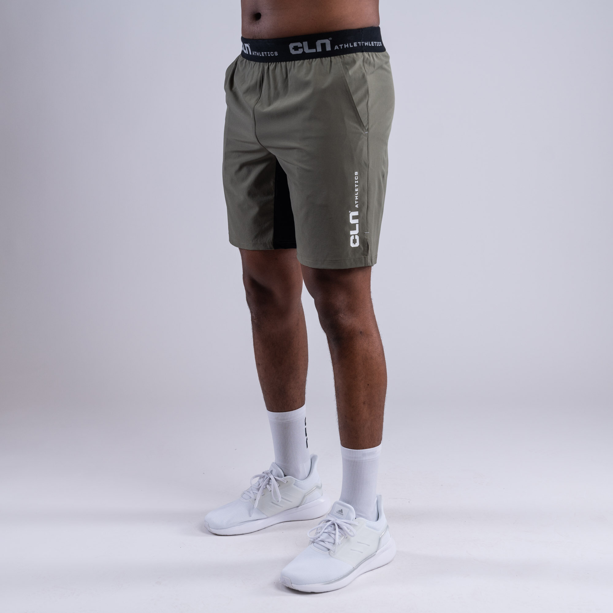 CLN Dino stretch shorts Dusty olive
