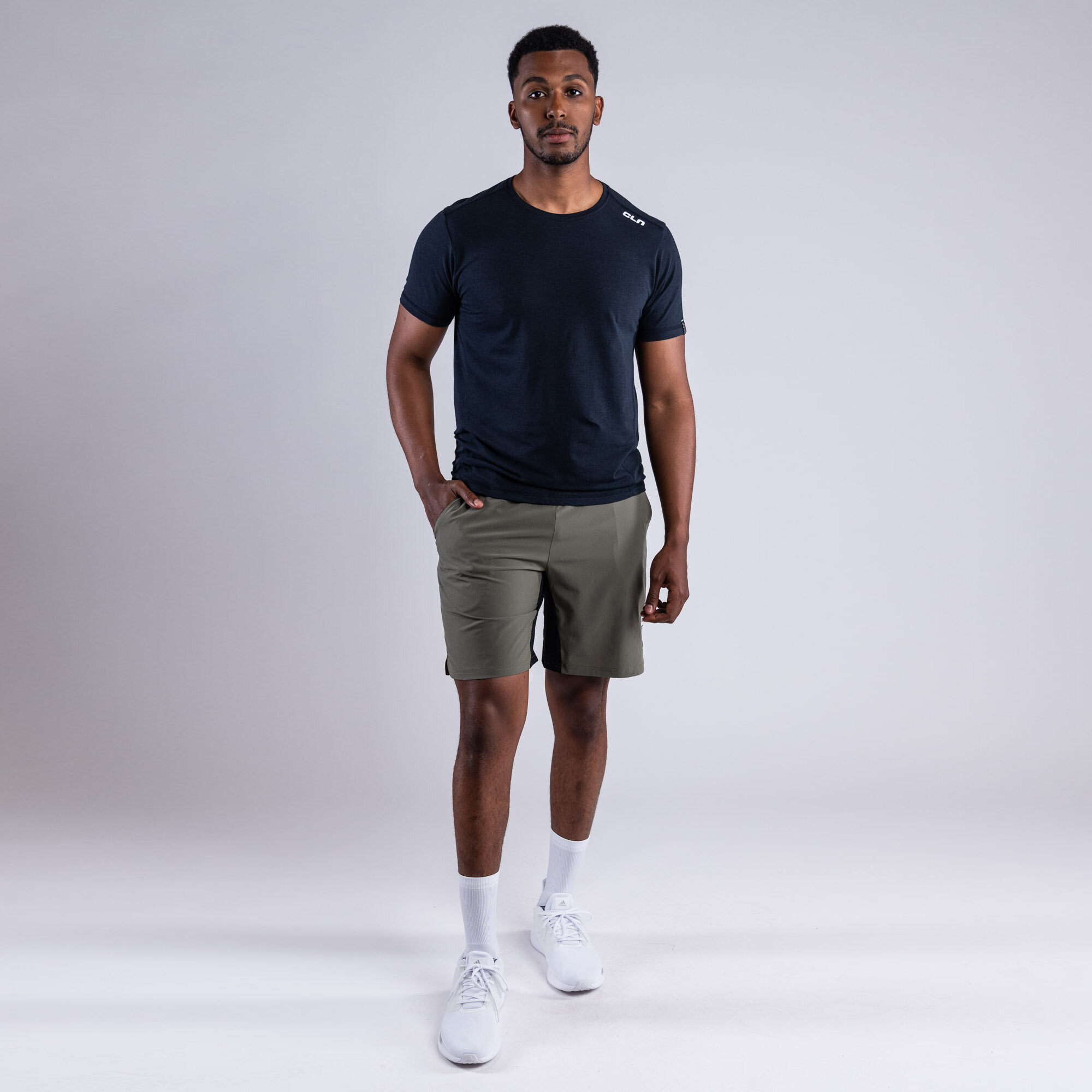 CLN Dino stretch shorts Dusty olive