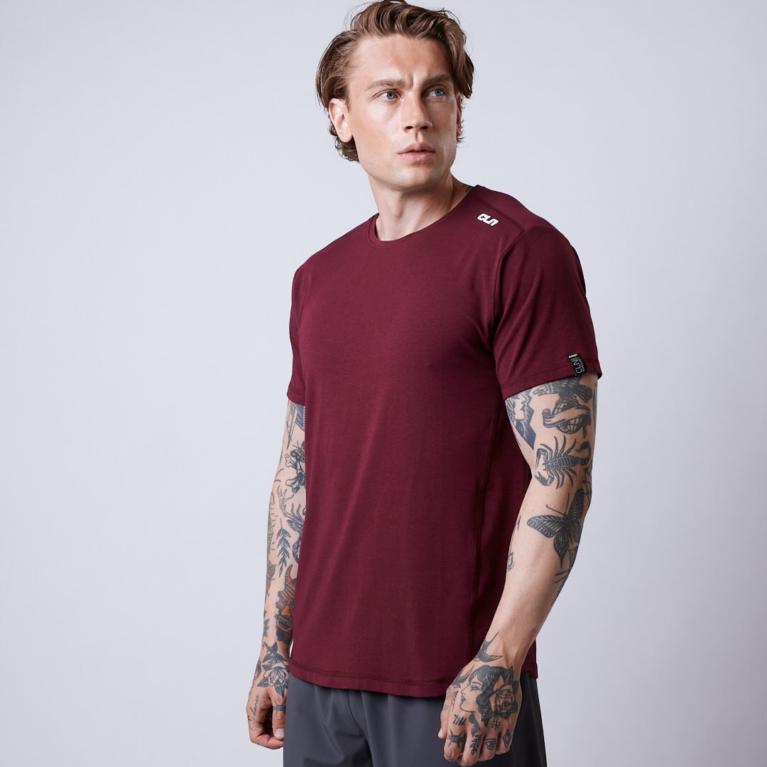 Trap bamboo t-shirt Dark red