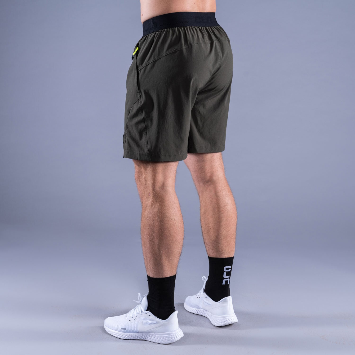 CLN Energy stretch shorts Forest green