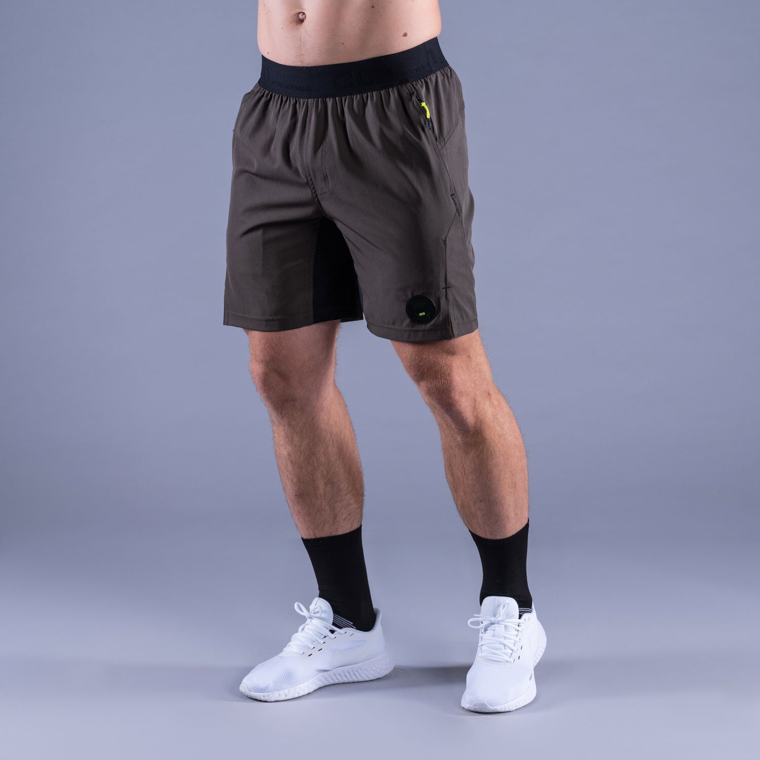 CLN Energy stretch shorts Black olive