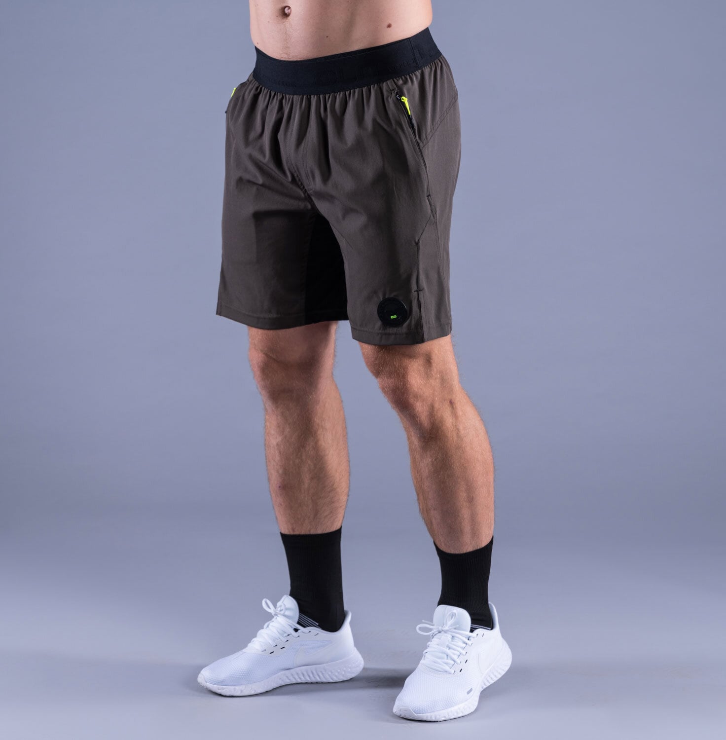 CLN Energy stretch shorts Black olive