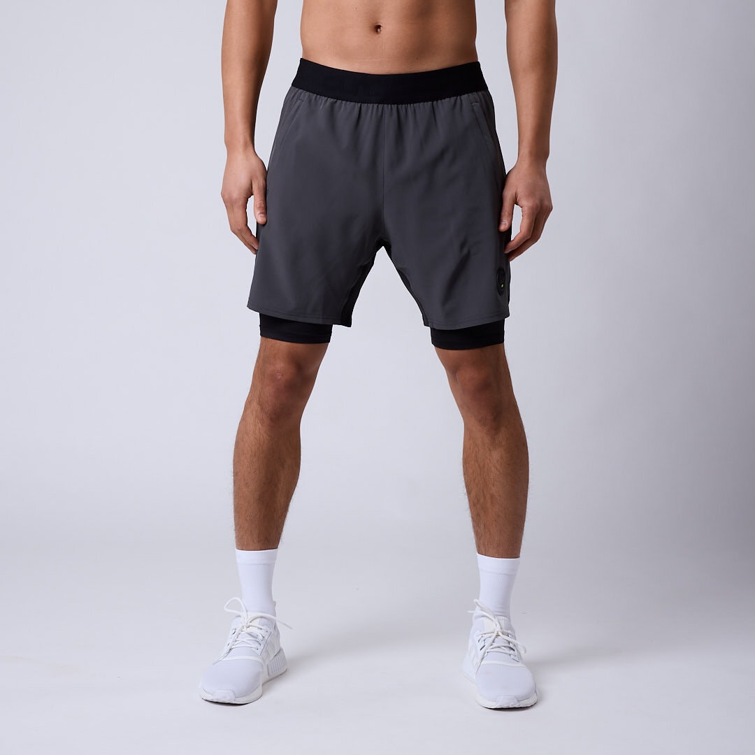 Rep 2 in 1 shorts Dark grey