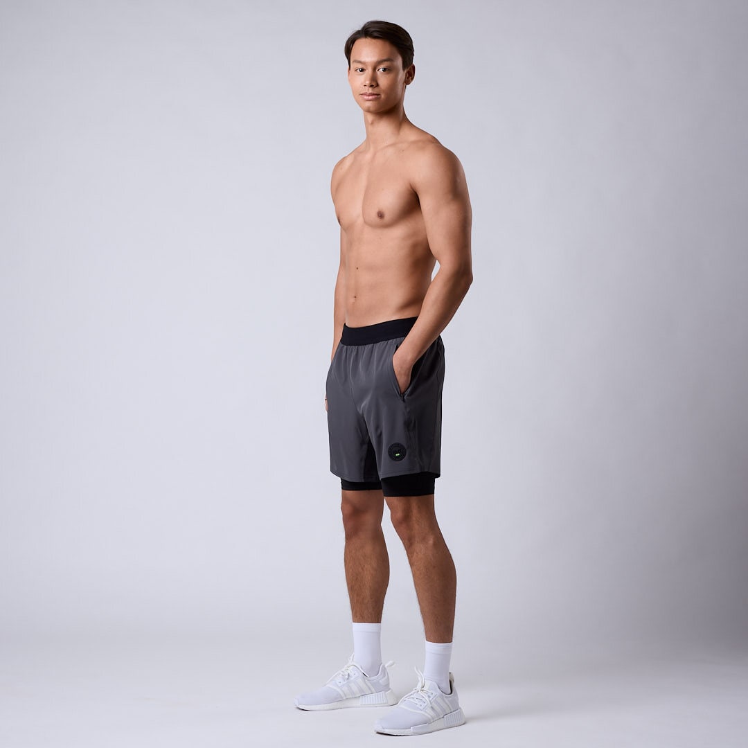 Rep 2 in 1 shorts Dark grey