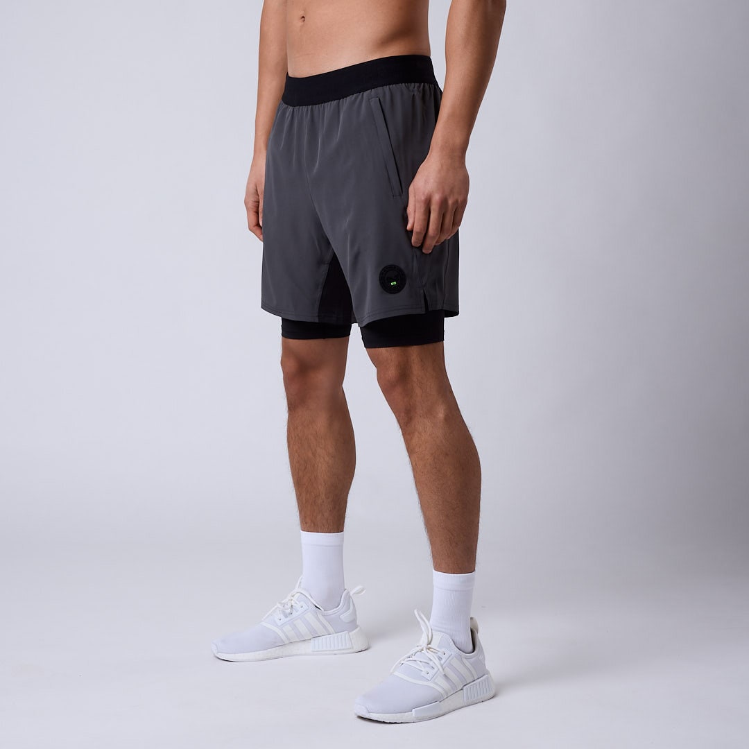 Rep 2 in 1 shorts Dark grey