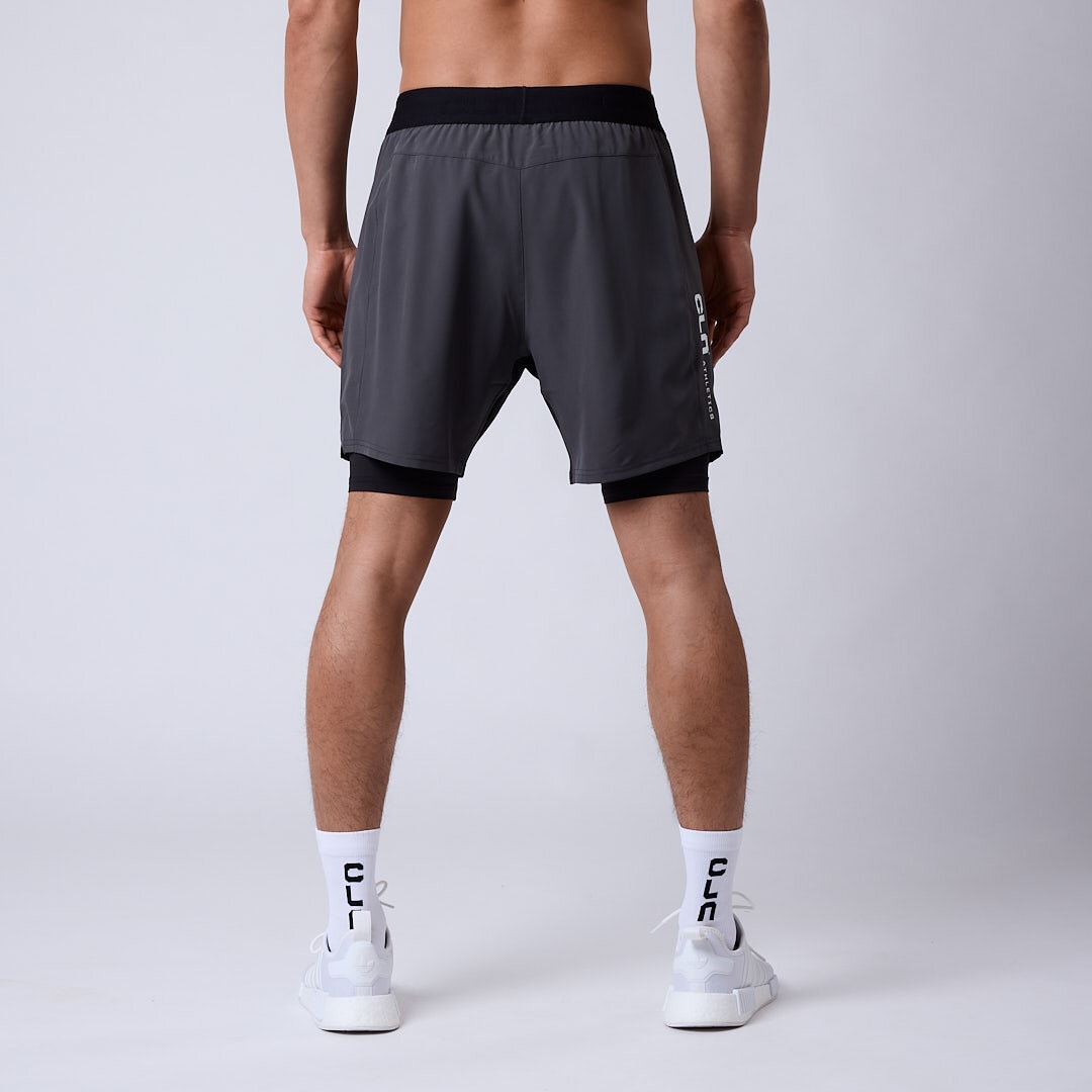 Rep 2 in 1 shorts Dark grey