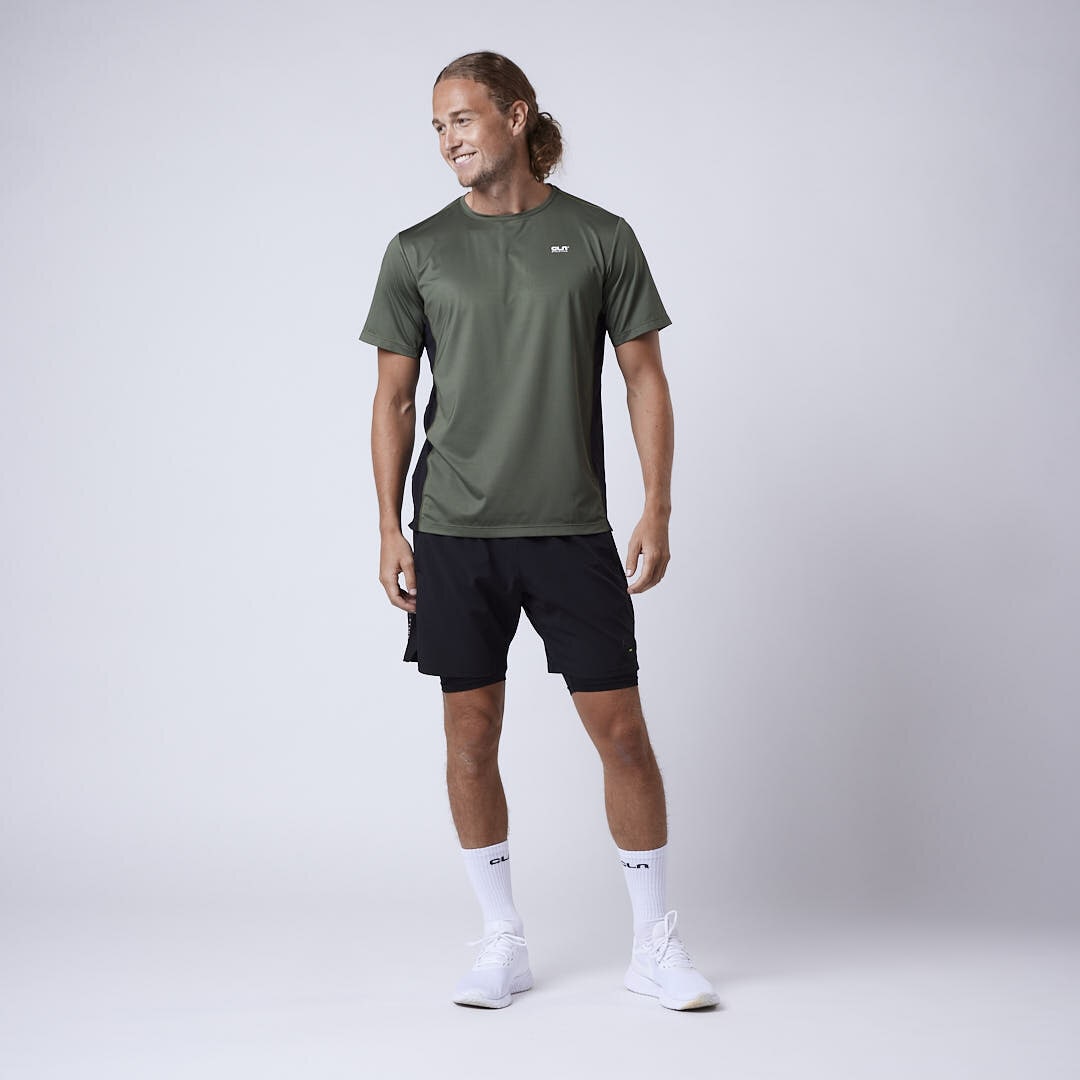 Force mesh t-shirt Moss green