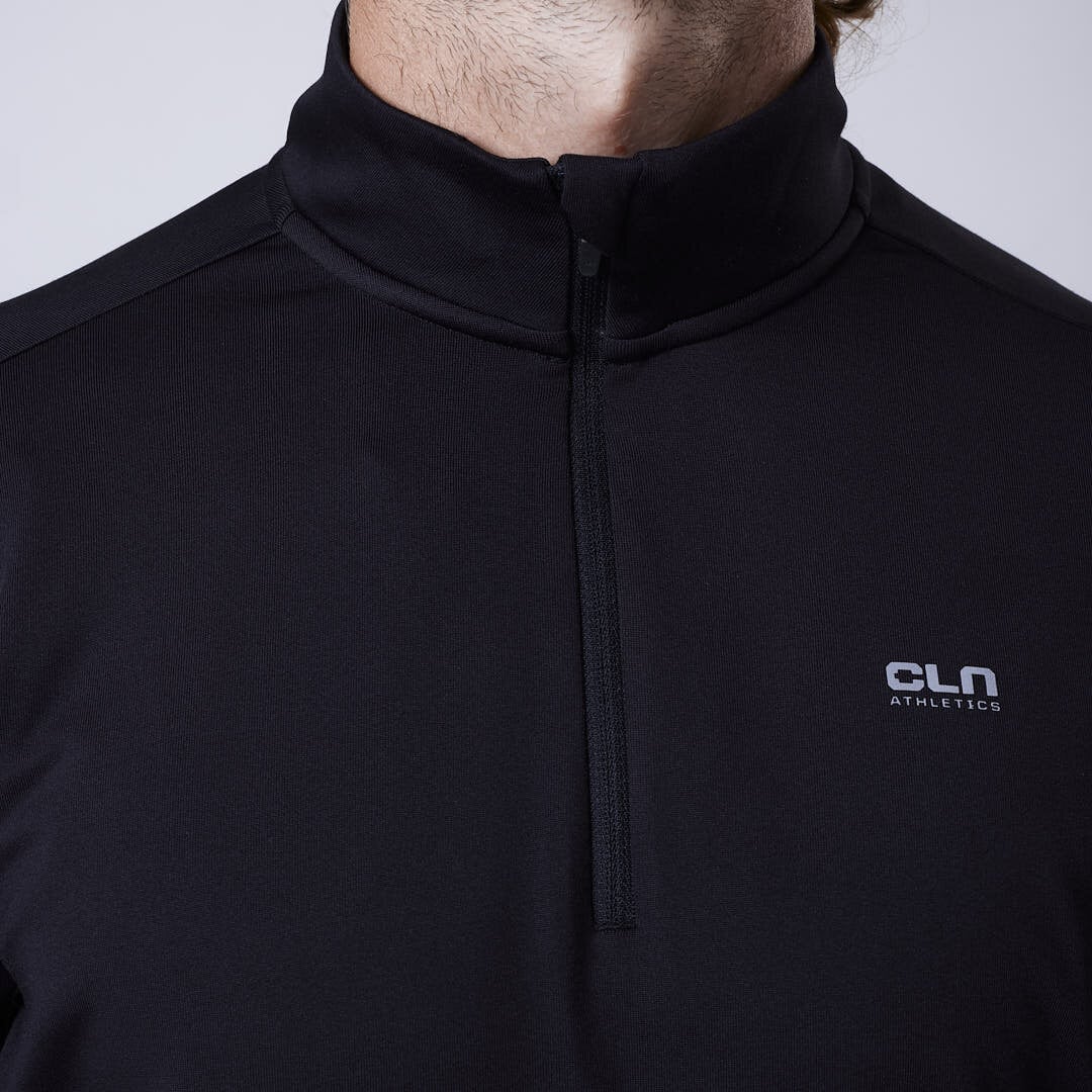 Ray 1/2 zip Black