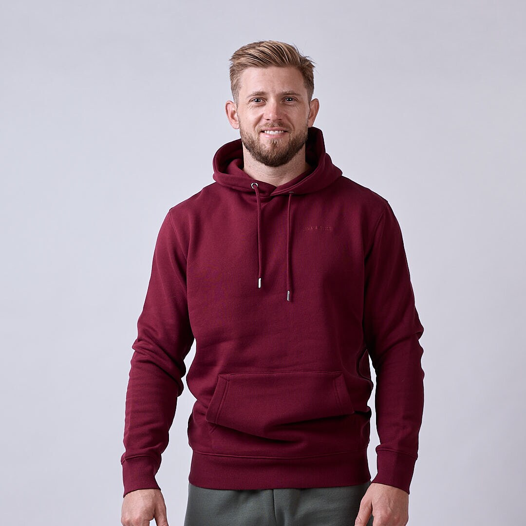 Core hoodie Men Dark red